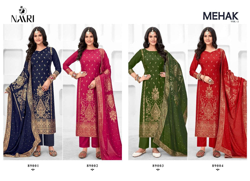 Naari Mehak Vol 2 Muslin Jacquard Siroski Work Designer Party Wear Salwar Suit