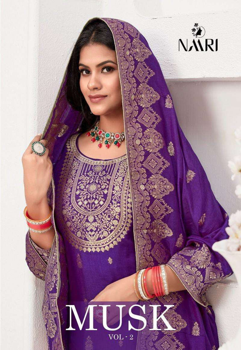 Naari Musk Vol 2 Muslin Jacquard Beautiful Designer Salwar Suit