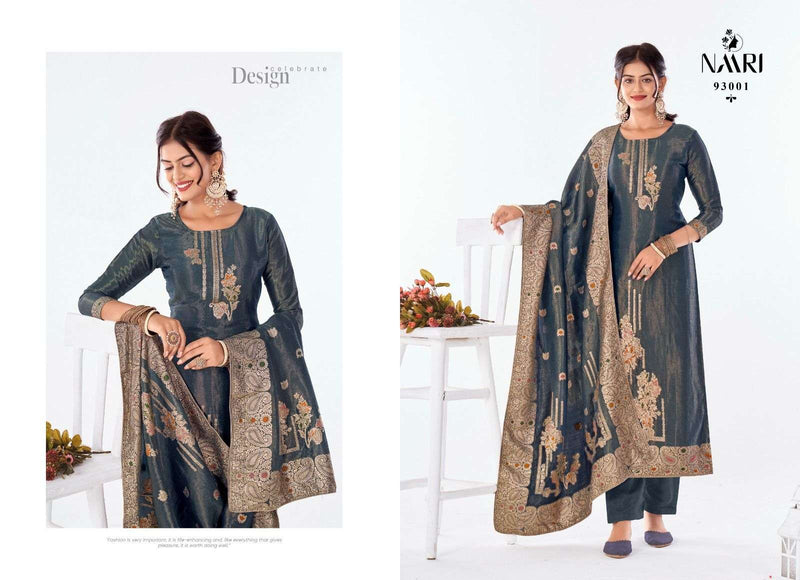 Naari Nusarat Jacquard Diamond Handwork Fancy Suit