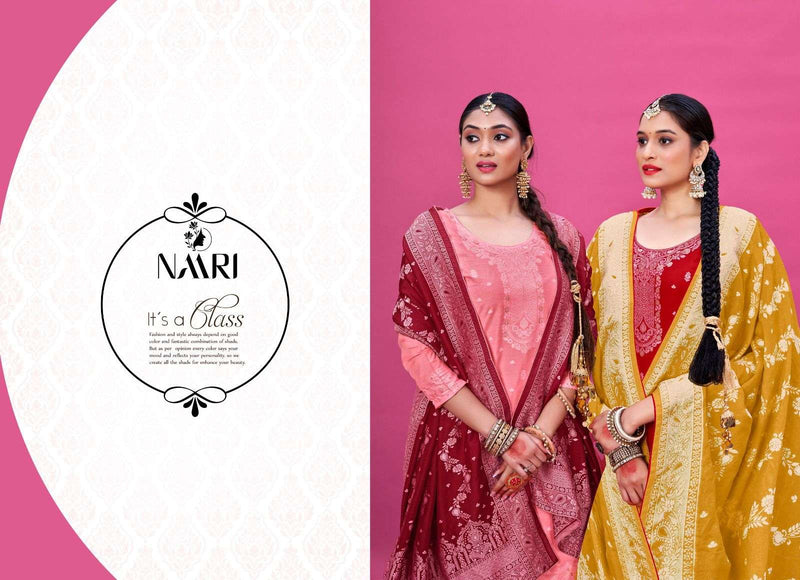 Naari Present Afroz Viscose Muslin Jacquard Festive Wear Salwar Kameez