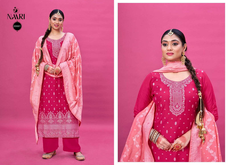 Naari Present Afroz Viscose Muslin Jacquard Festive Wear Salwar Kameez