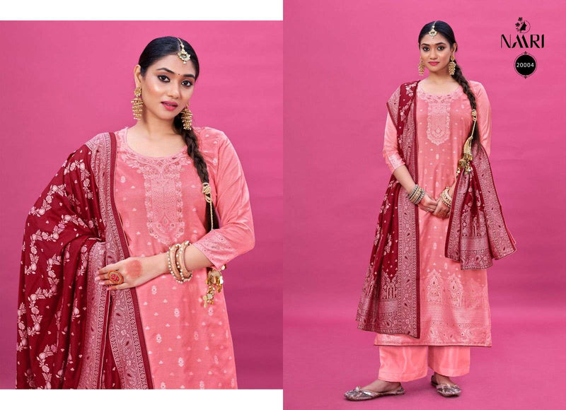 Naari Present Afroz Viscose Muslin Jacquard Festive Wear Salwar Kameez