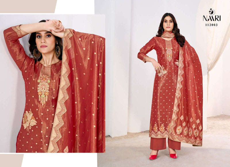 Naari Suhhag Jacquard Diamond Handwork Fancy Designer Salwar Suit
