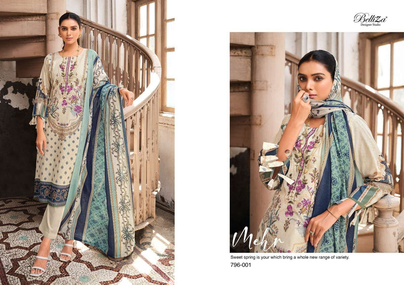 Naira Vol 10 By Belliza Adorable Print Pakistani Cotton Ladies Suits