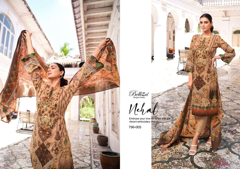 Naira Vol 10 By Belliza Adorable Print Pakistani Cotton Ladies Suits