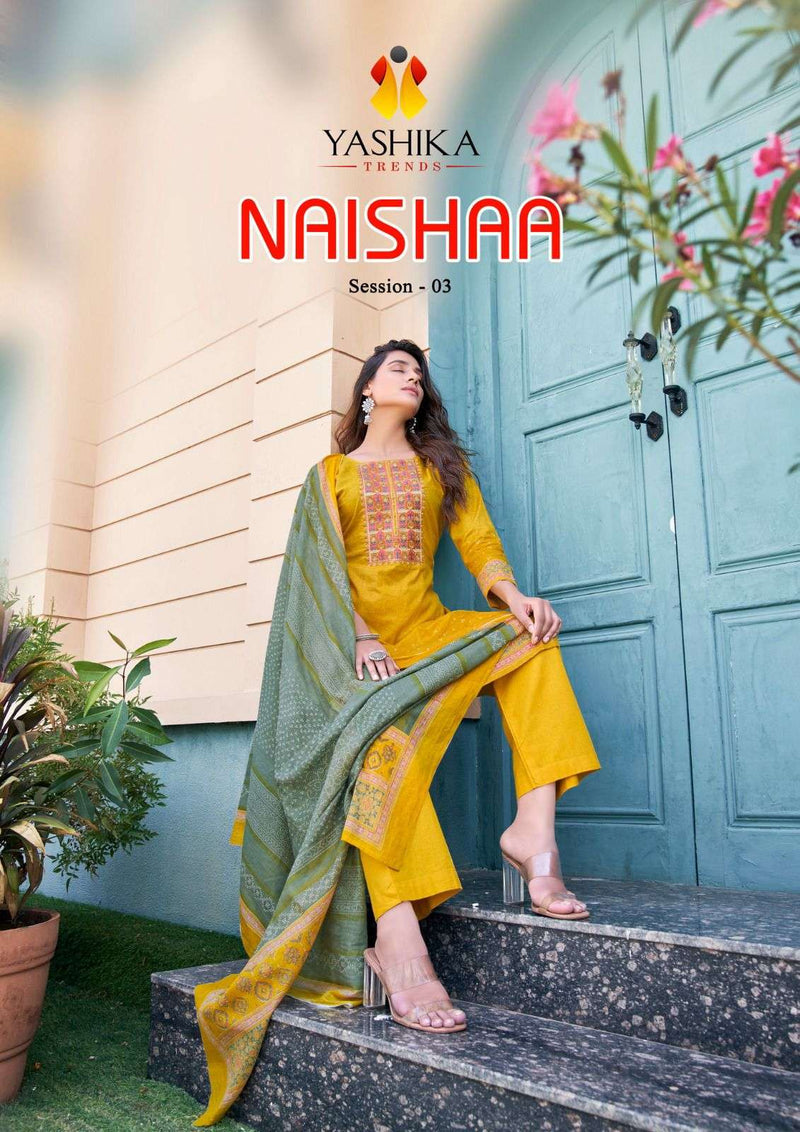 Naishaa Vol 3 By Yashika Trends Exclusive Neck Embroidered Salwar Kameez
