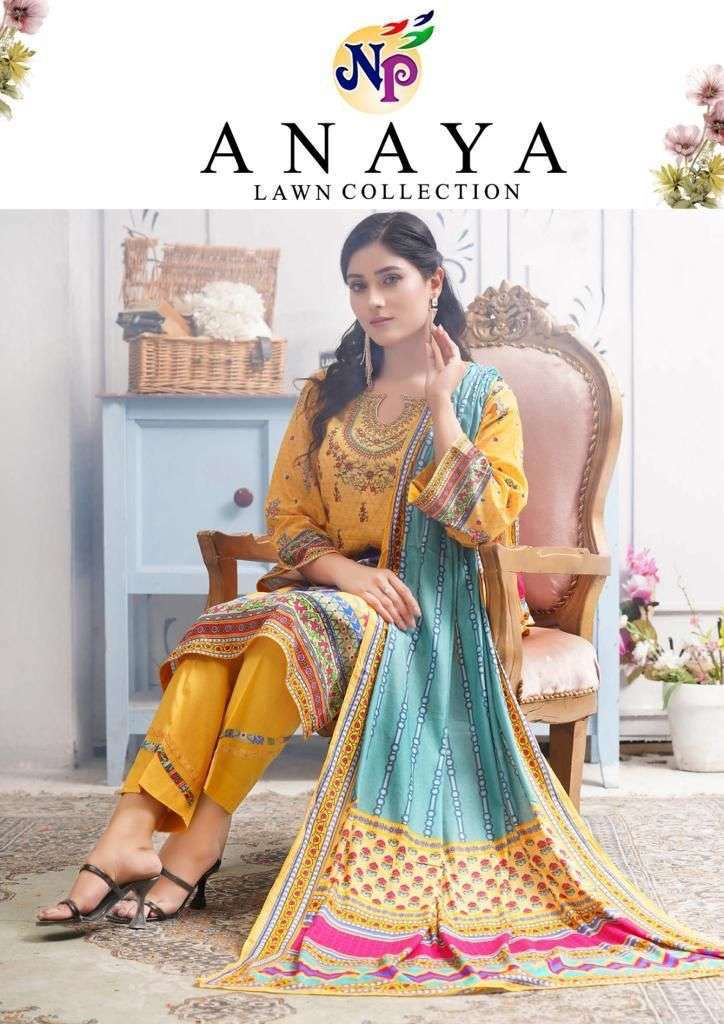 Nand Gopal Anaya Heavy Lawn Cotton Printed Unstitched Daily Wear Salwar Suit