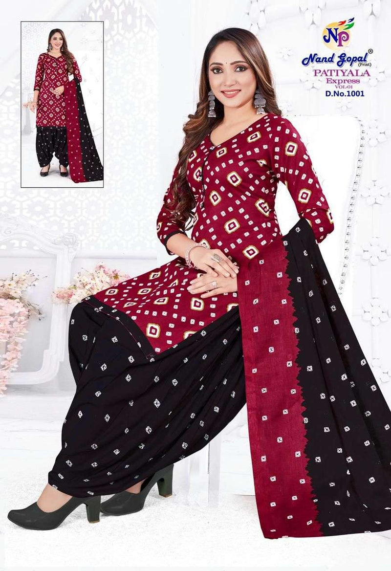 Nand Gopal Patiyala Express Vol 1 Cotton Unstitched Daily Wear Salwar Suit