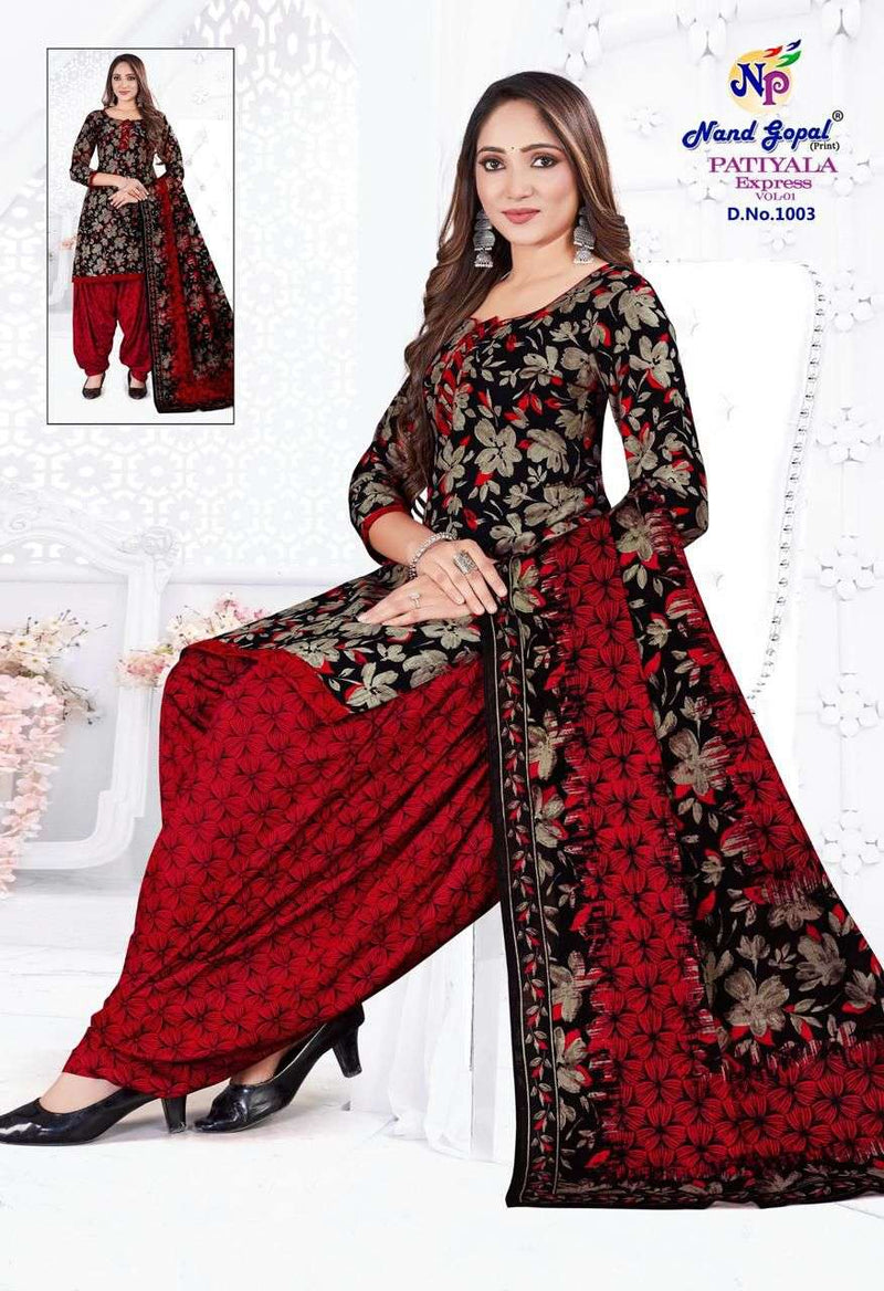 Nand Gopal Patiyala Express Vol 1 Cotton Unstitched Daily Wear Salwar Suit