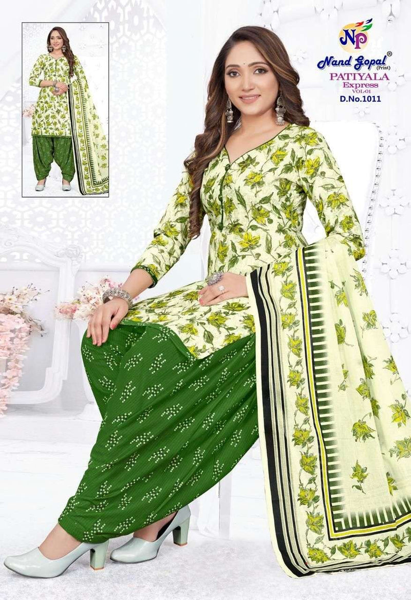 Nand Gopal Patiyala Express Vol 1 Cotton Unstitched Daily Wear Salwar Suit