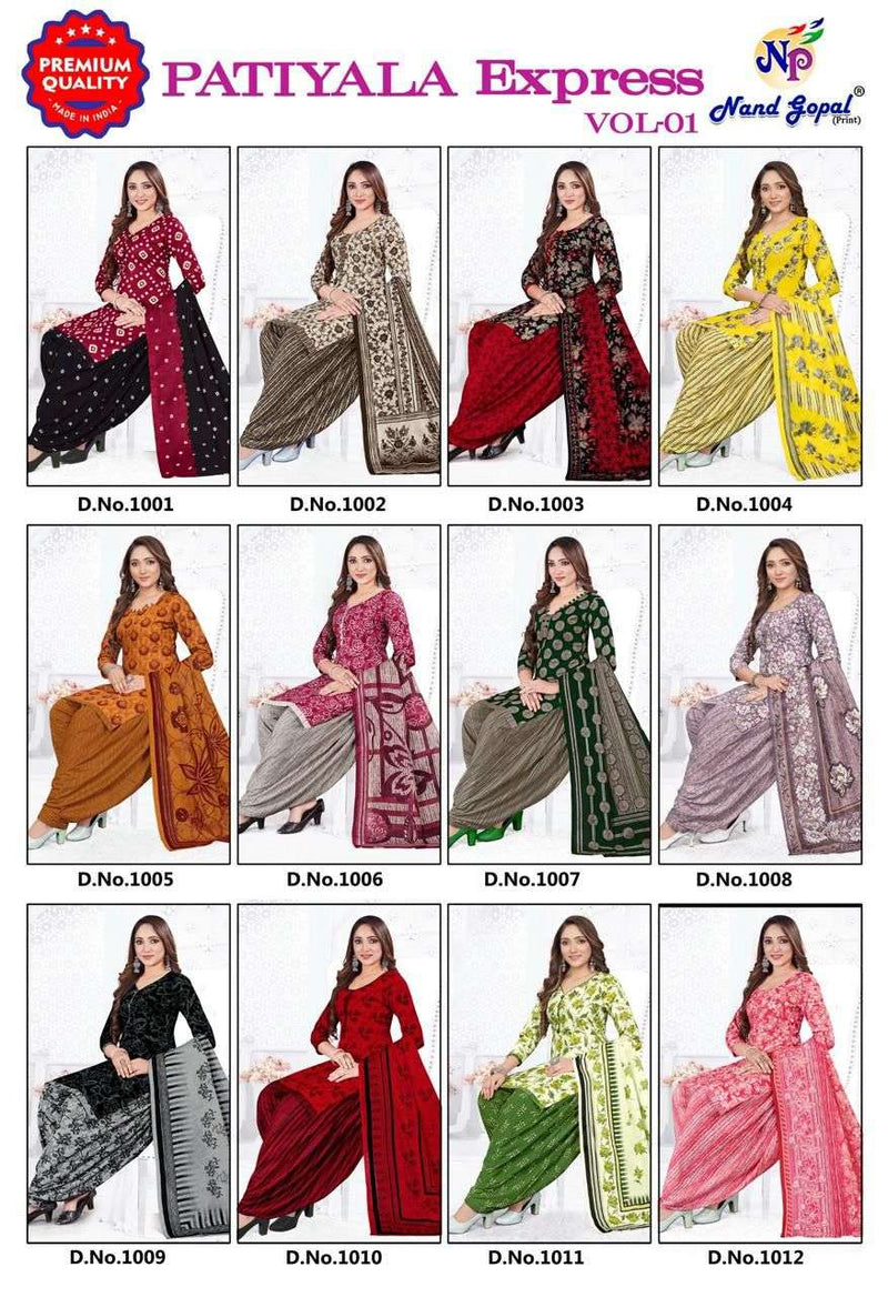 Nand Gopal Patiyala Express Vol 1 Cotton Unstitched Daily Wear Salwar Suit