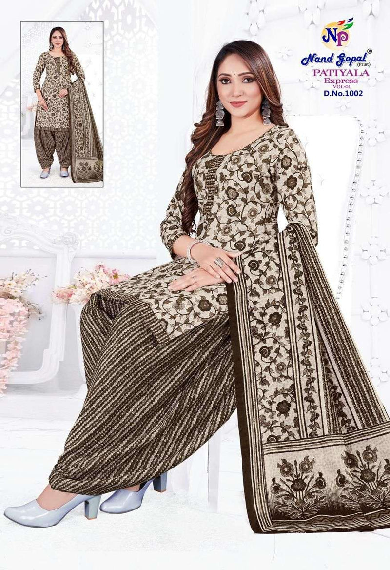 Nand Gopal Patiyala Express Vol 1 Cotton Unstitched Daily Wear Salwar Suit