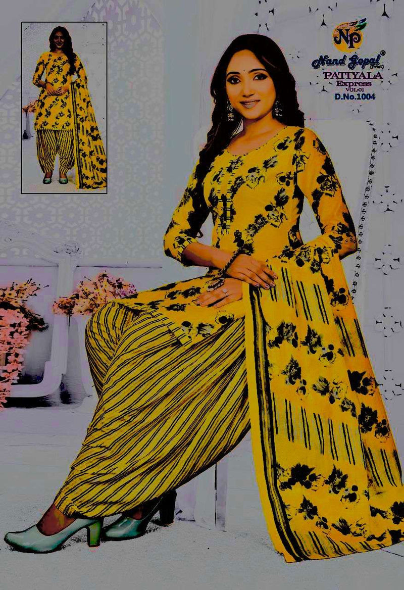 Nand Gopal Patiyala Express Vol 1 Cotton Unstitched Daily Wear Salwar Suit