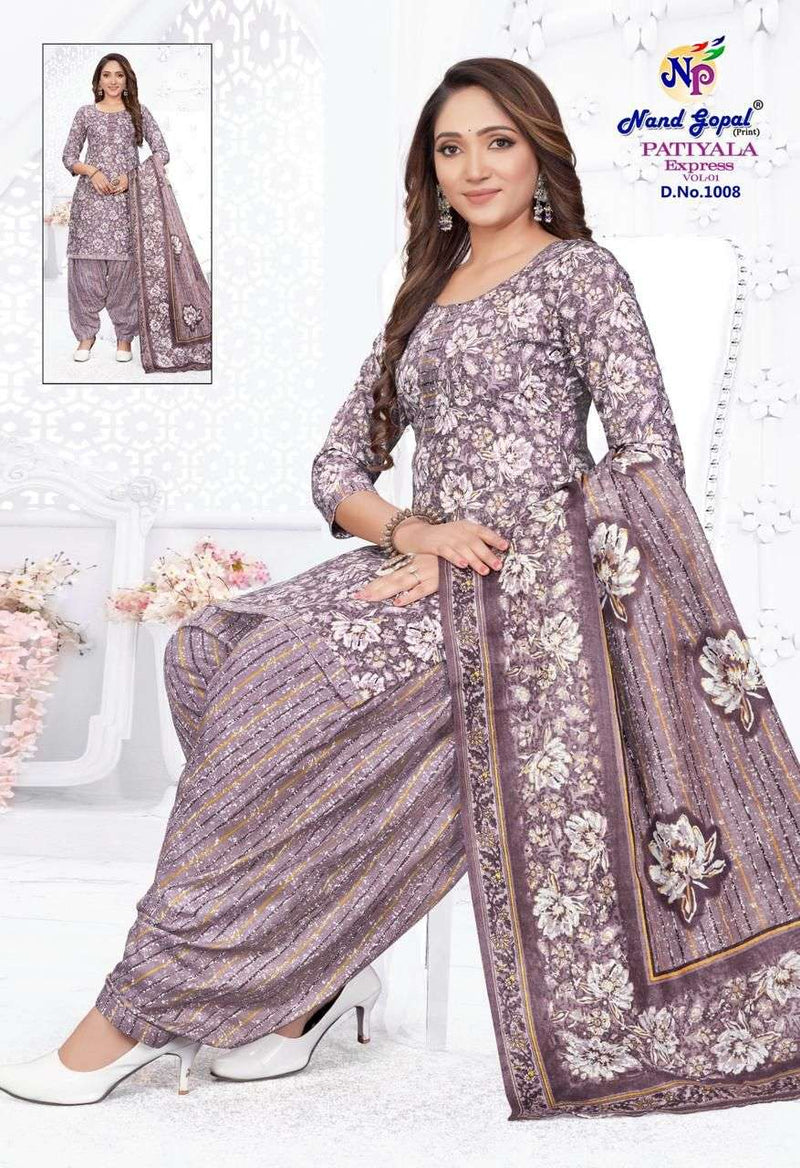 Nand Gopal Patiyala Express Vol 1 Cotton Unstitched Daily Wear Salwar Suit