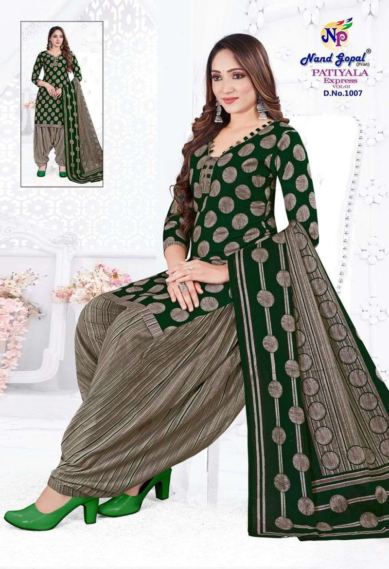 Nand Gopal Patiyala Express Vol 1 Cotton Unstitched Daily Wear Salwar Suit