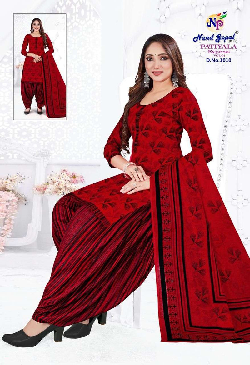 Nand Gopal Patiyala Express Vol 1 Cotton Unstitched Daily Wear Salwar Suit