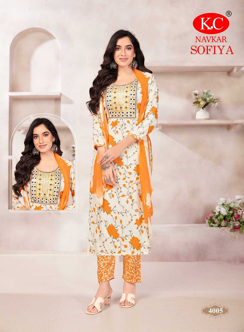 Navkar Creation Sofiya Vol 4 Capsul Foil Print Daily Wear Kurti Set