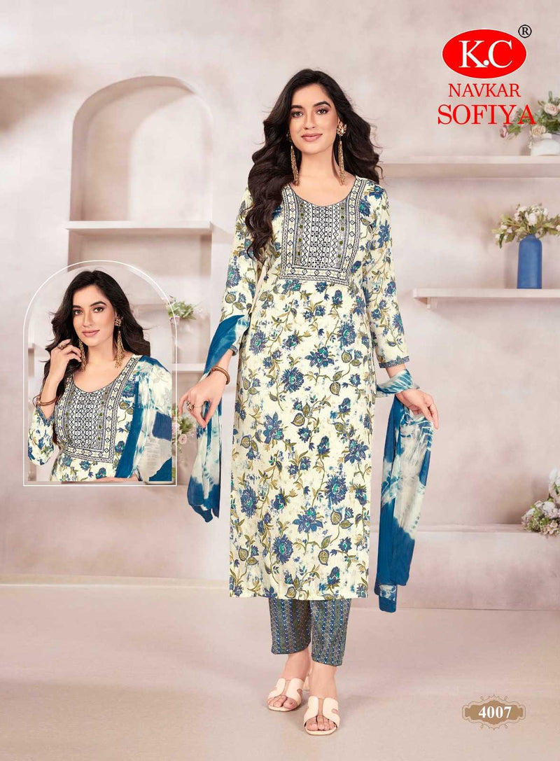 Navkar Creation Sofiya Vol 4 Capsul Foil Print Daily Wear Kurti Set