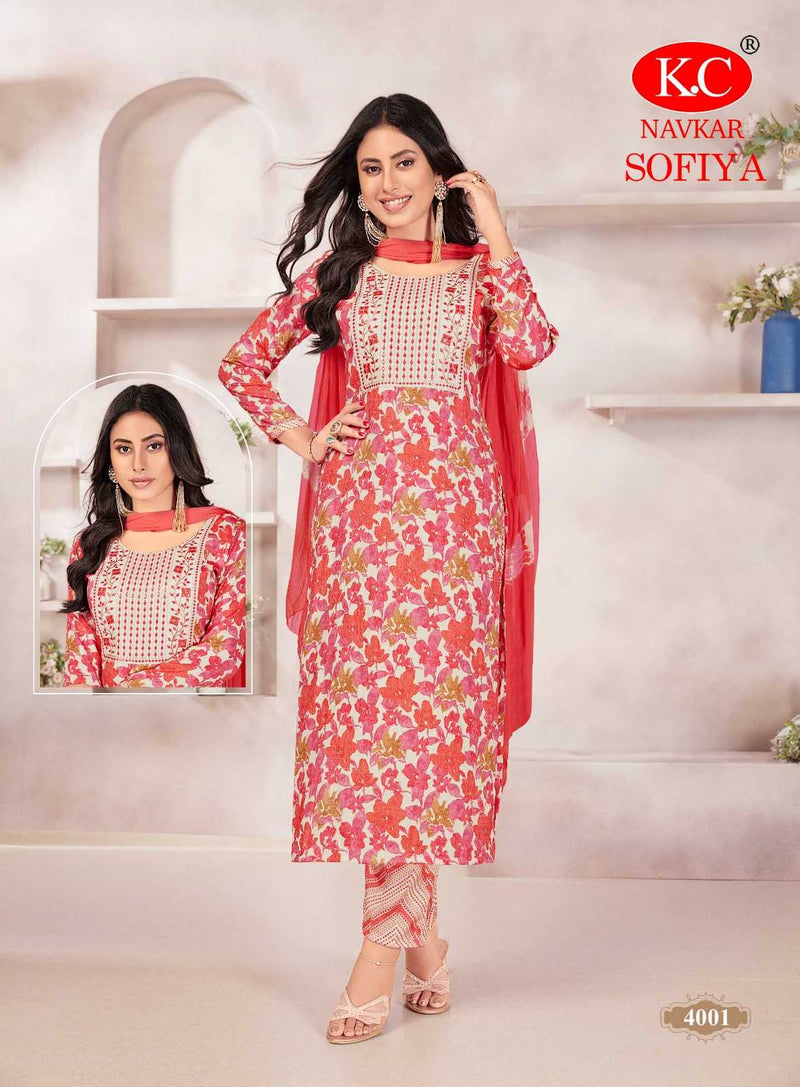 Navkar Creation Sofiya Vol 4 Capsul Foil Print Daily Wear Kurti Set