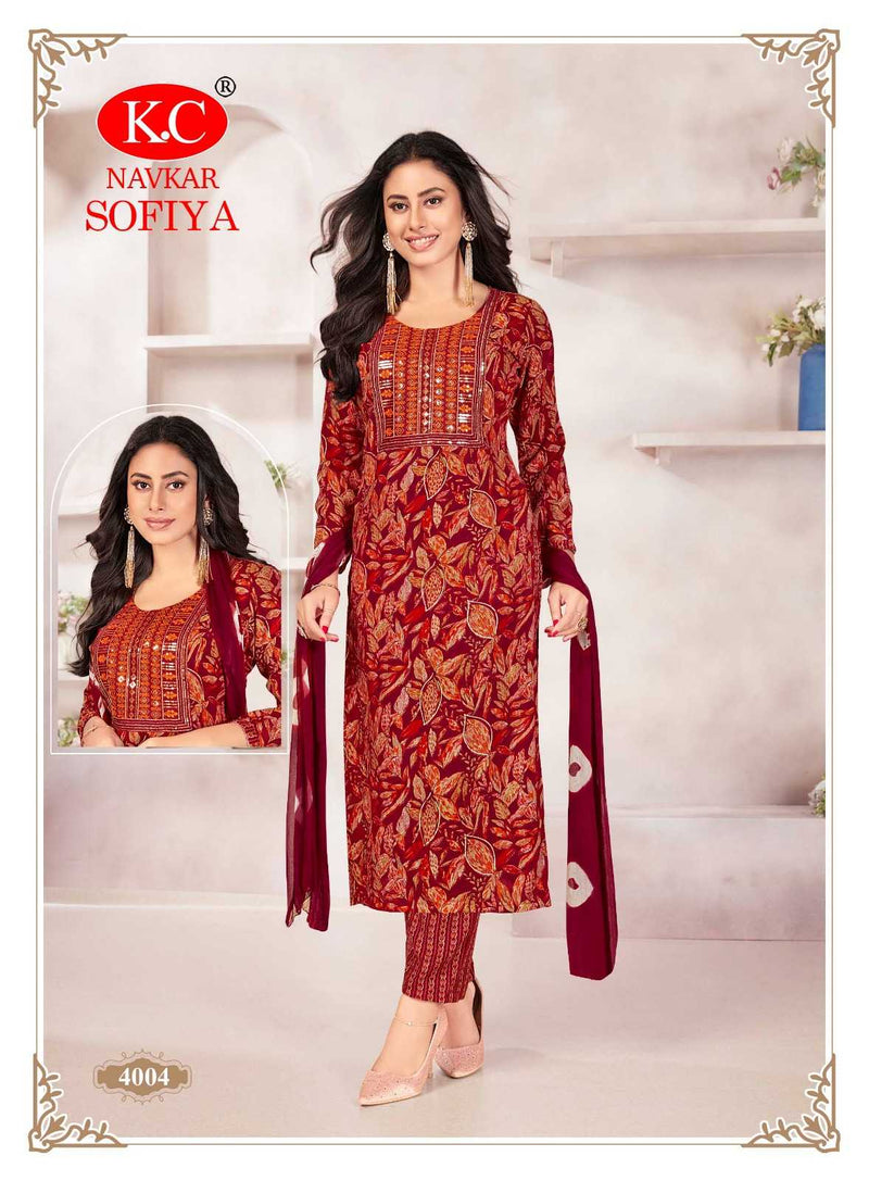 Navkar Creation Sofiya Vol 4 Capsul Foil Print Daily Wear Kurti Set
