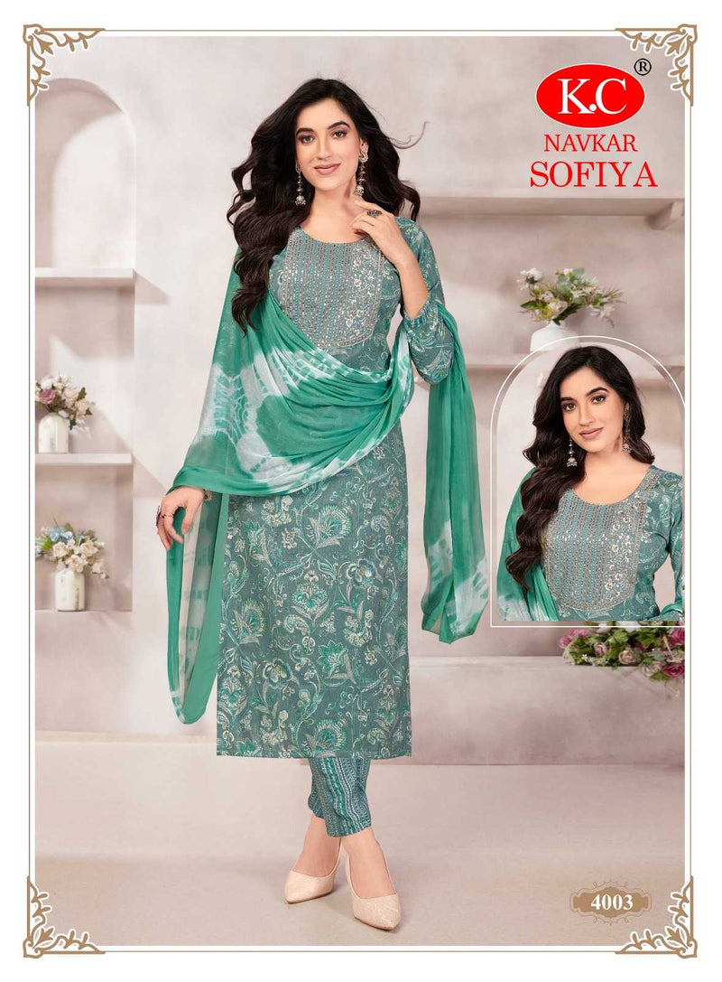 Navkar Creation Sofiya Vol 4 Capsul Foil Print Daily Wear Kurti Set