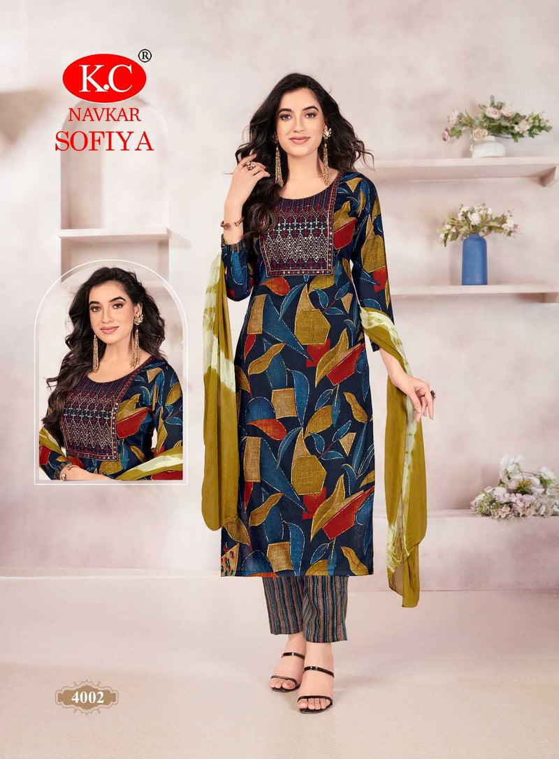 Navkar Creation Sofiya Vol 4 Capsul Foil Print Daily Wear Kurti Set