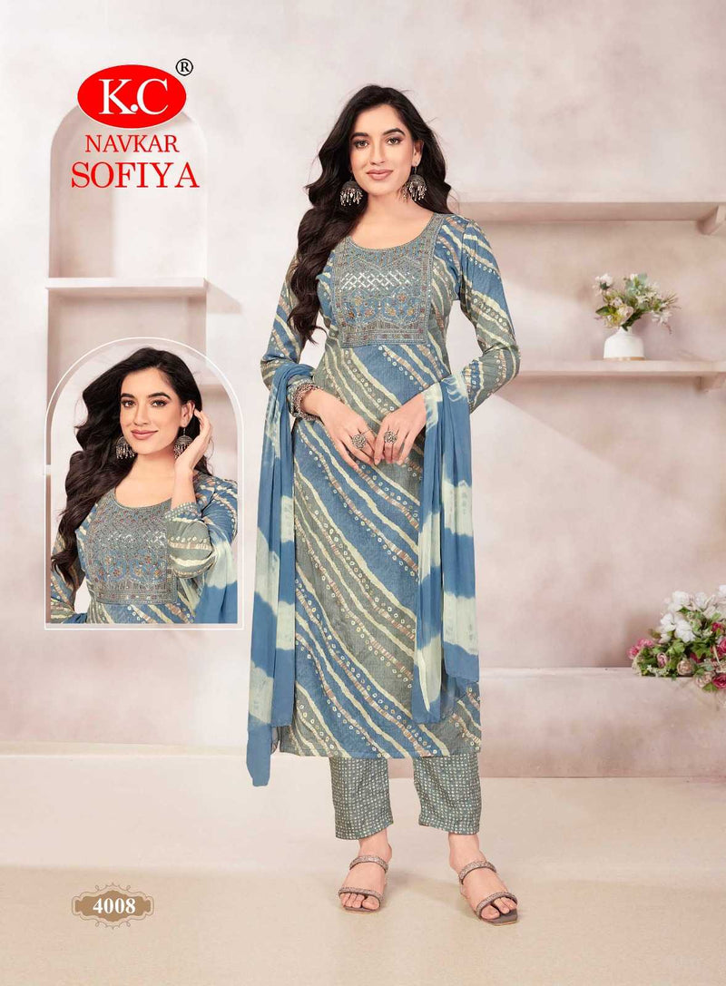 Navkar Creation Sofiya Vol 4 Capsul Foil Print Daily Wear Kurti Set