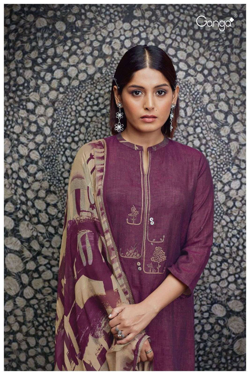 Ganga Netra 1501 Cotton Embroidery And Handwork Fancy Salwar Kameez
