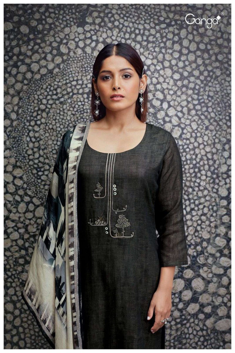 Ganga Netra 1501 Cotton Embroidery And Handwork Fancy Salwar Kameez