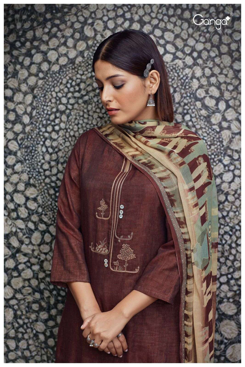 Ganga Netra 1501 Cotton Embroidery And Handwork Fancy Salwar Kameez
