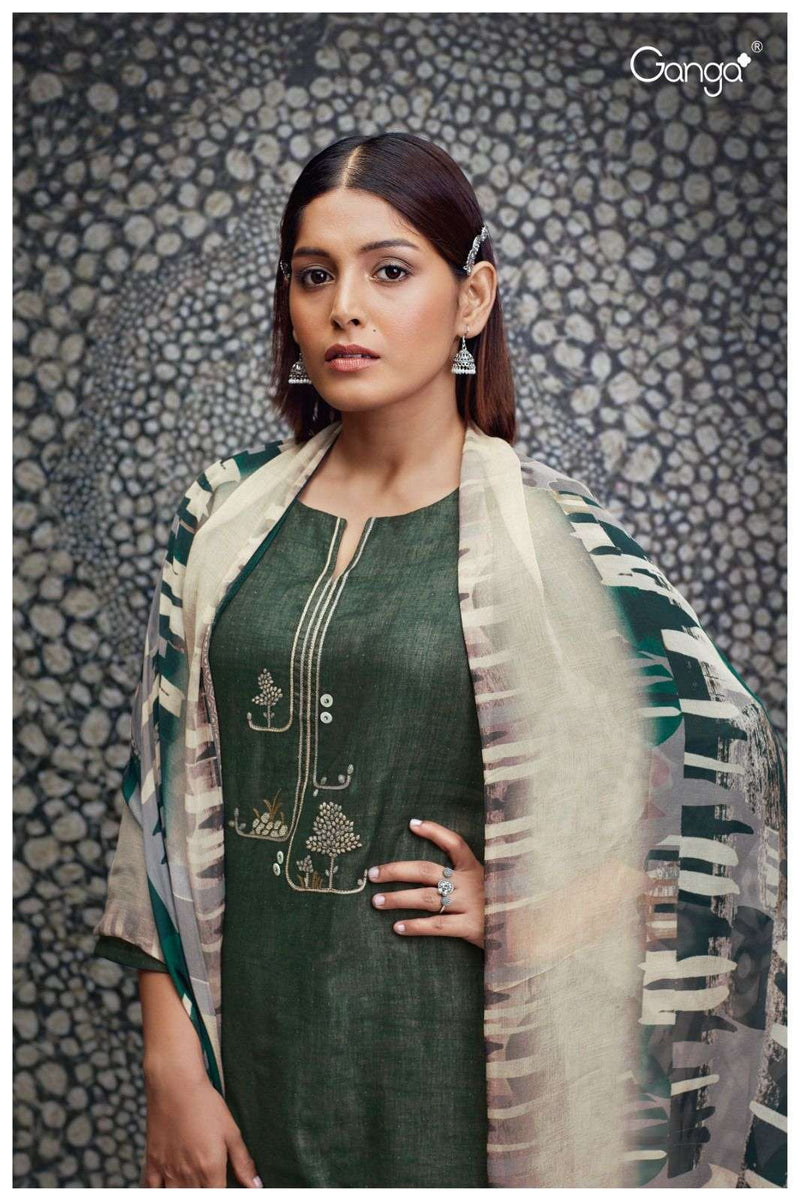 Ganga Netra 1501 Cotton Embroidery And Handwork Fancy Salwar Kameez