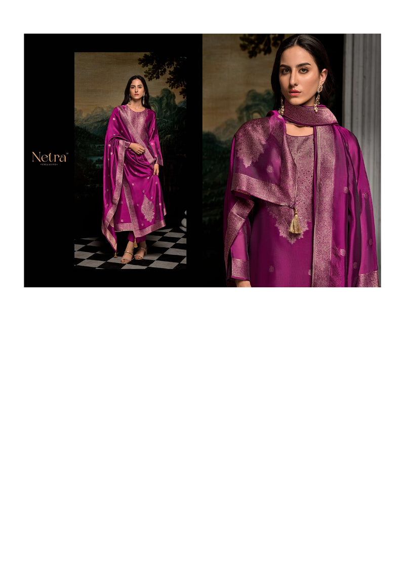 Netra Aahat Pure Silk Designer Festiv Wear Salwar Suit Collection