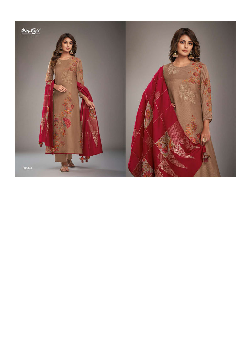 Omtex Ivanna Russian Silk Digital Print Embroidery Patch Work Salwar Suit
