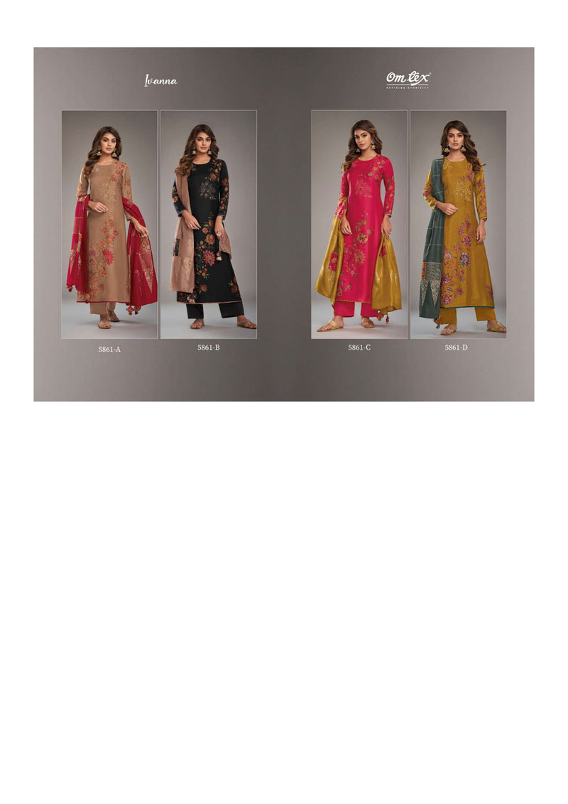 Omtex Ivanna Russian Silk Digital Print Embroidery Patch Work Salwar Suit