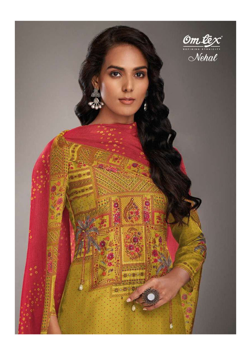 Omtex Nehal Russian Silk Digital Print Fancy Salwar Suit