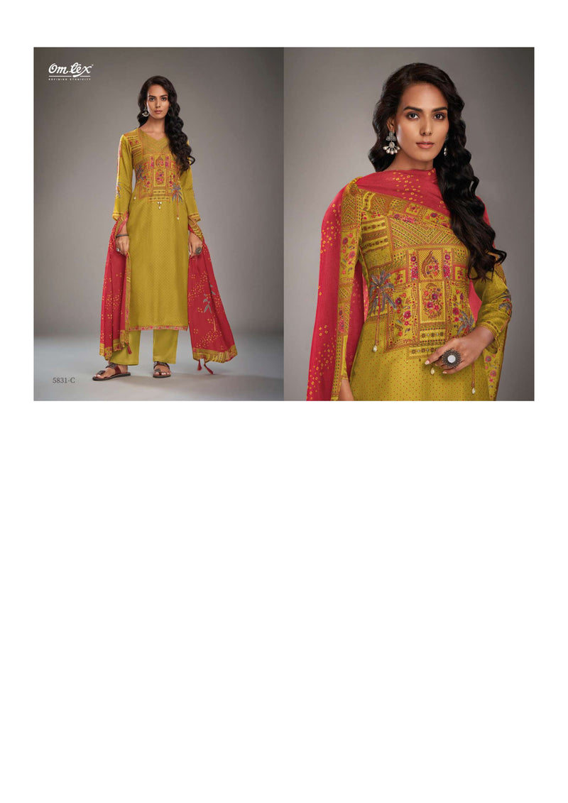 Omtex Nehal Russian Silk Digital Print Fancy Salwar Suit