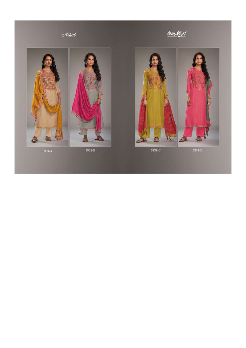 Omtex Nehal Russian Silk Digital Print Fancy Salwar Suit