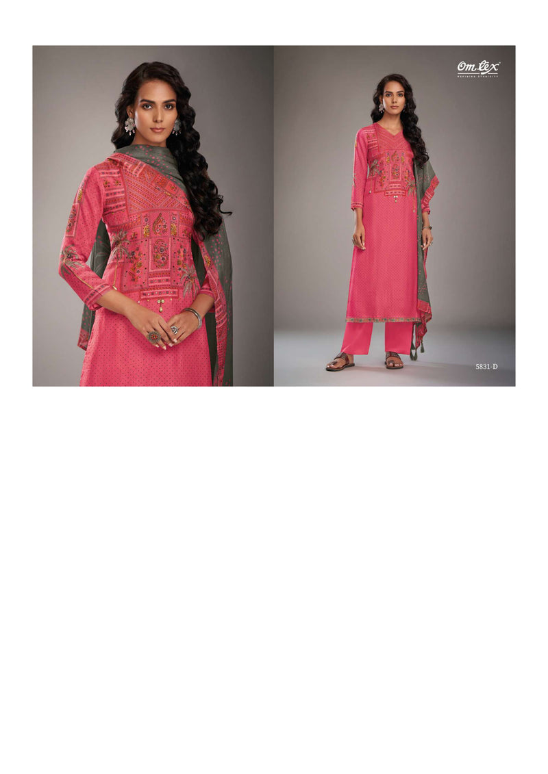 Omtex Nehal Russian Silk Digital Print Fancy Salwar Suit