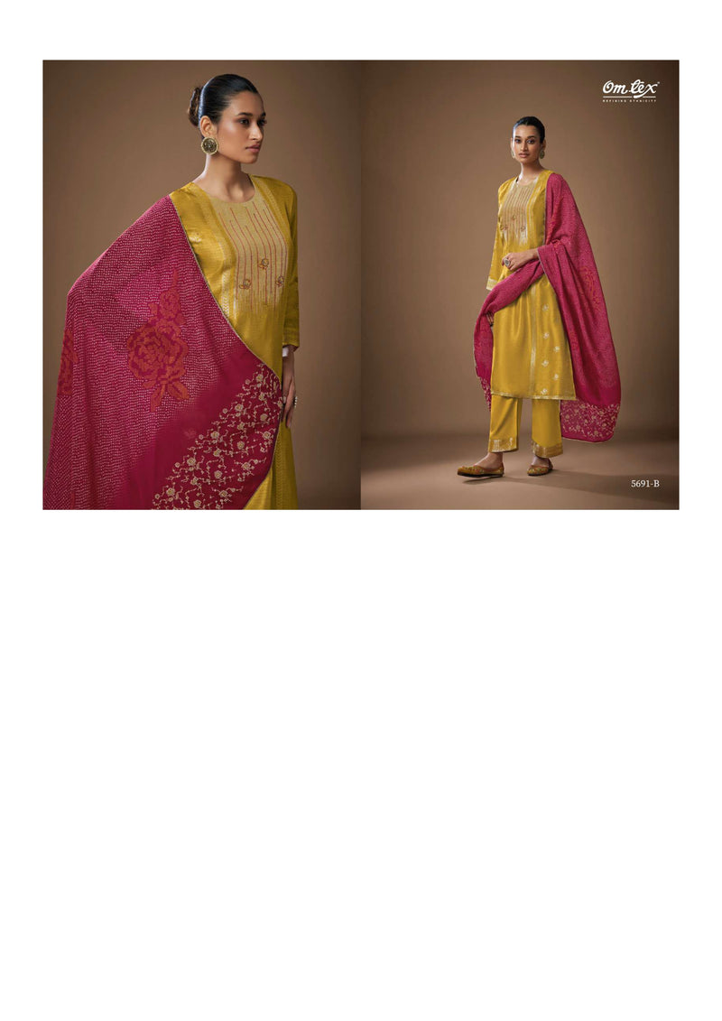 Omtex Posh Pulse Silk Jacquard Designer Wedding Wear Salwar Kameez Collection