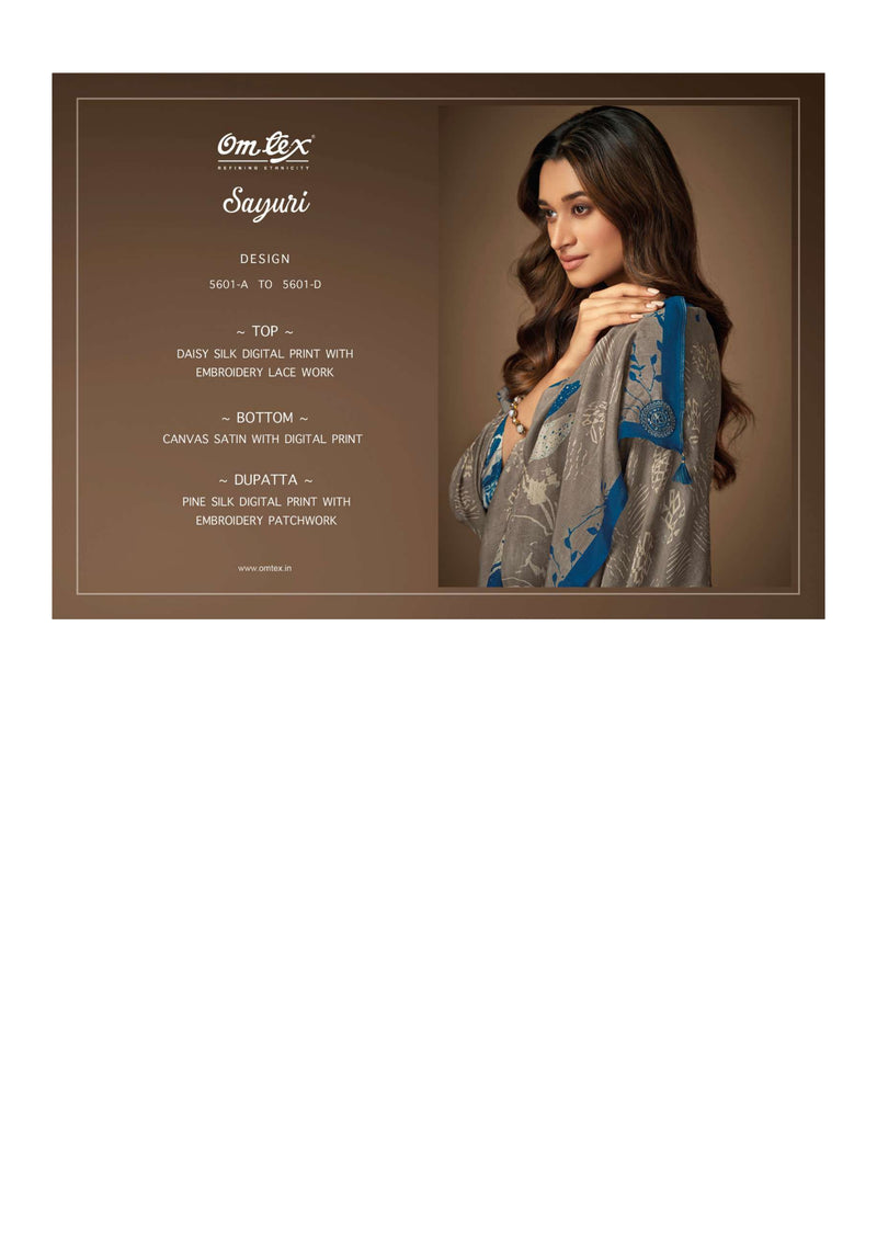 Omtex Sayuri  Silk Digital Print Embroidery Lace Work Festival Wear Salwar Suit