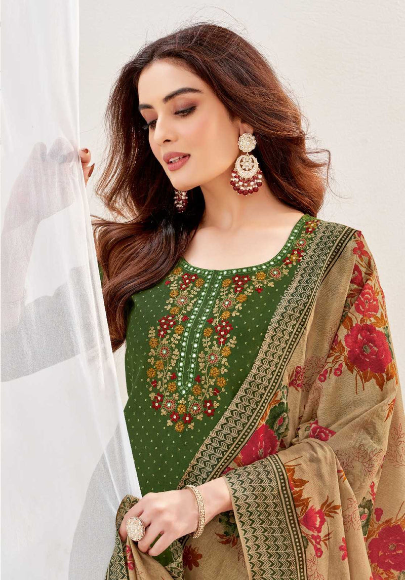 Kundan Trendsetters Pakeezah Vol 13 Cotton Print With Heavy Work Unstitched Salwar Suit