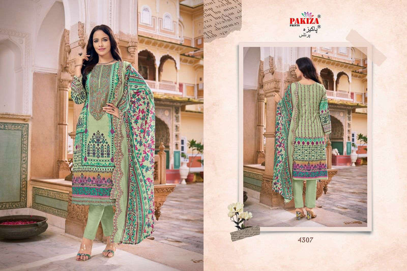Pakiza Prints Azra Vol 43 Lawn Cotton Embroidered Fancy Suit