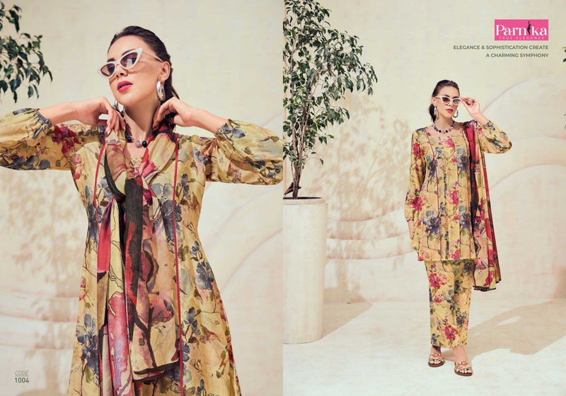 Parnika Universe Digital Silk Salwaar Kameez Material For Party Wear