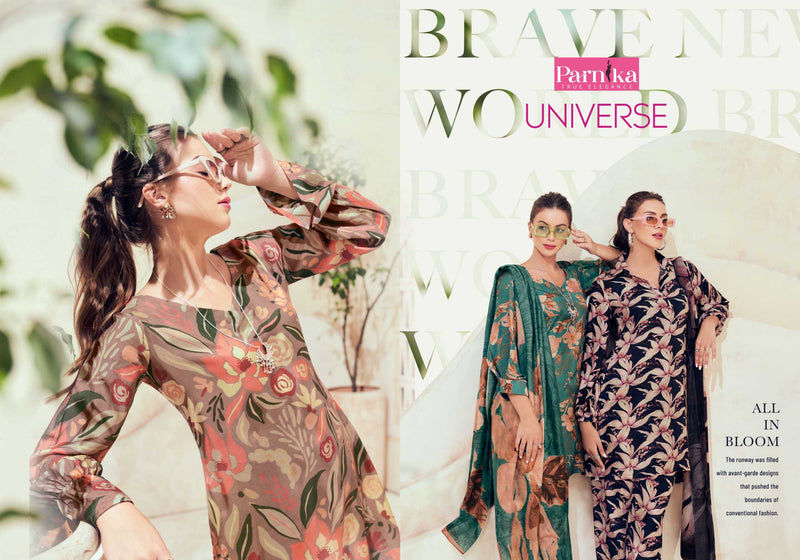 Parnika Universe Digital Silk Salwaar Kameez Material For Party Wear