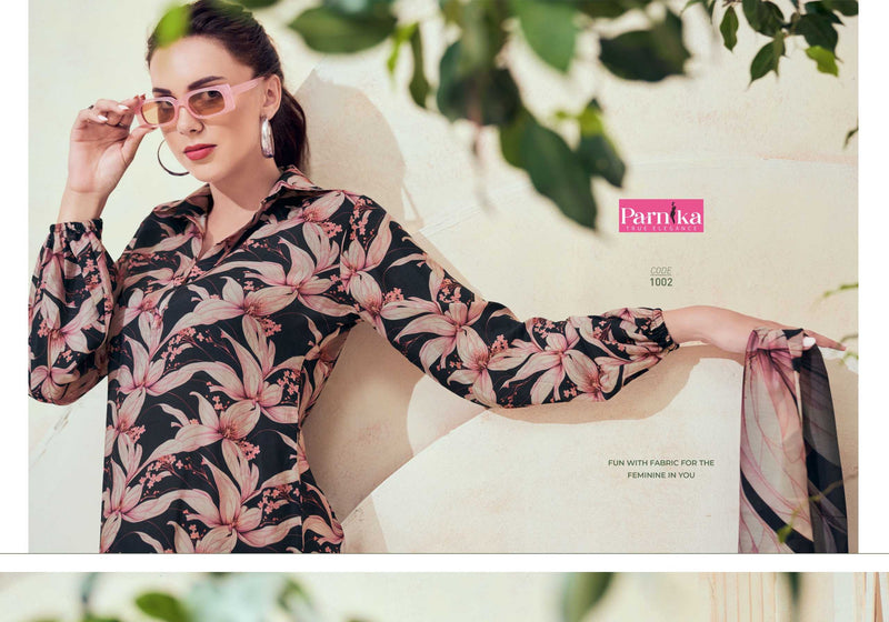 Parnika Universe Digital Silk Salwaar Kameez Material For Party Wear