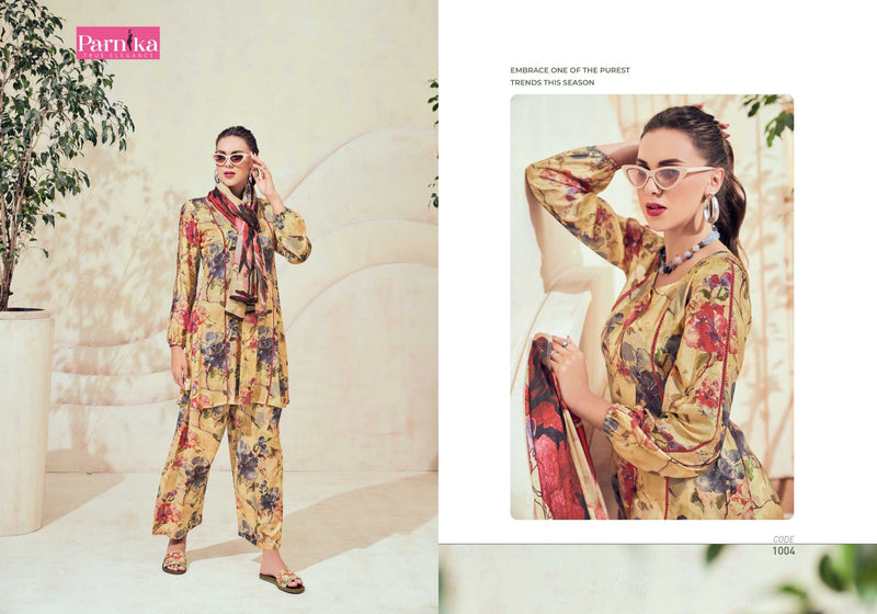 Parnika Universe Digital Silk Salwaar Kameez Material For Party Wear