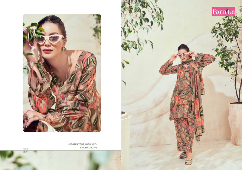 Parnika Universe Digital Silk Salwaar Kameez Material For Party Wear