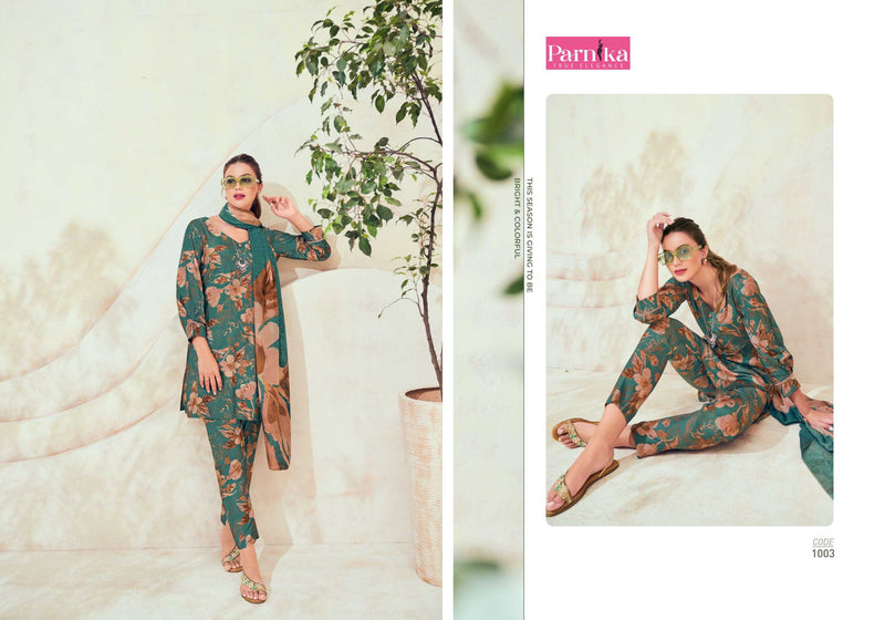 Parnika Universe Digital Silk Salwaar Kameez Material For Party Wear