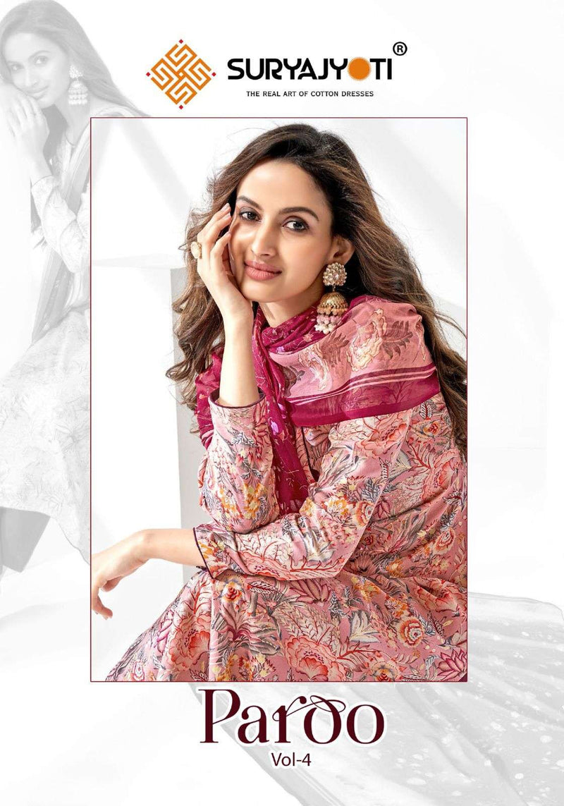 Suryajyoti Cotton Paroo Vol 4 Rayon Printed Casual Wear Salwar Suits