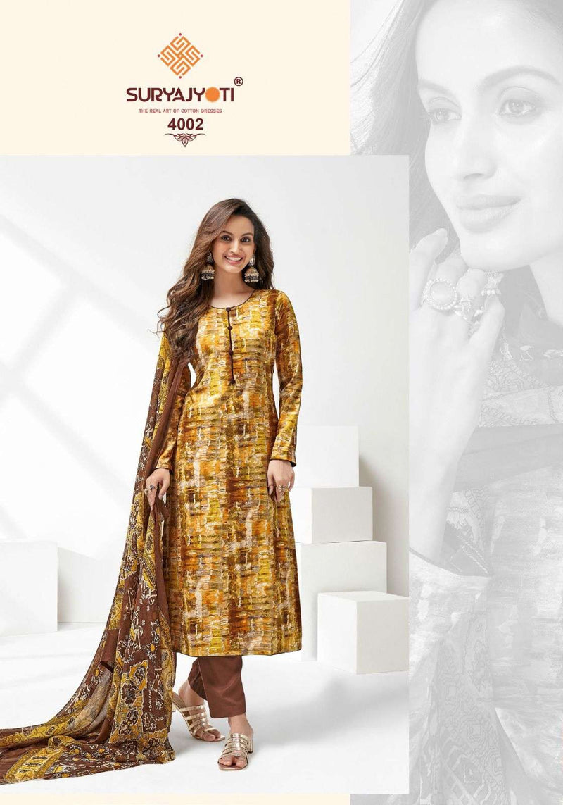 Suryajyoti Cotton Paroo Vol 4 Rayon Printed Casual Wear Salwar Suits